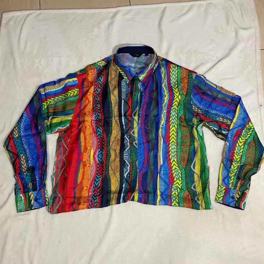Coogi silk shirt Button up style